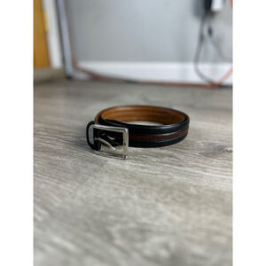 Vintage Trafalgar Leather Belt Size 38 Black & Brown